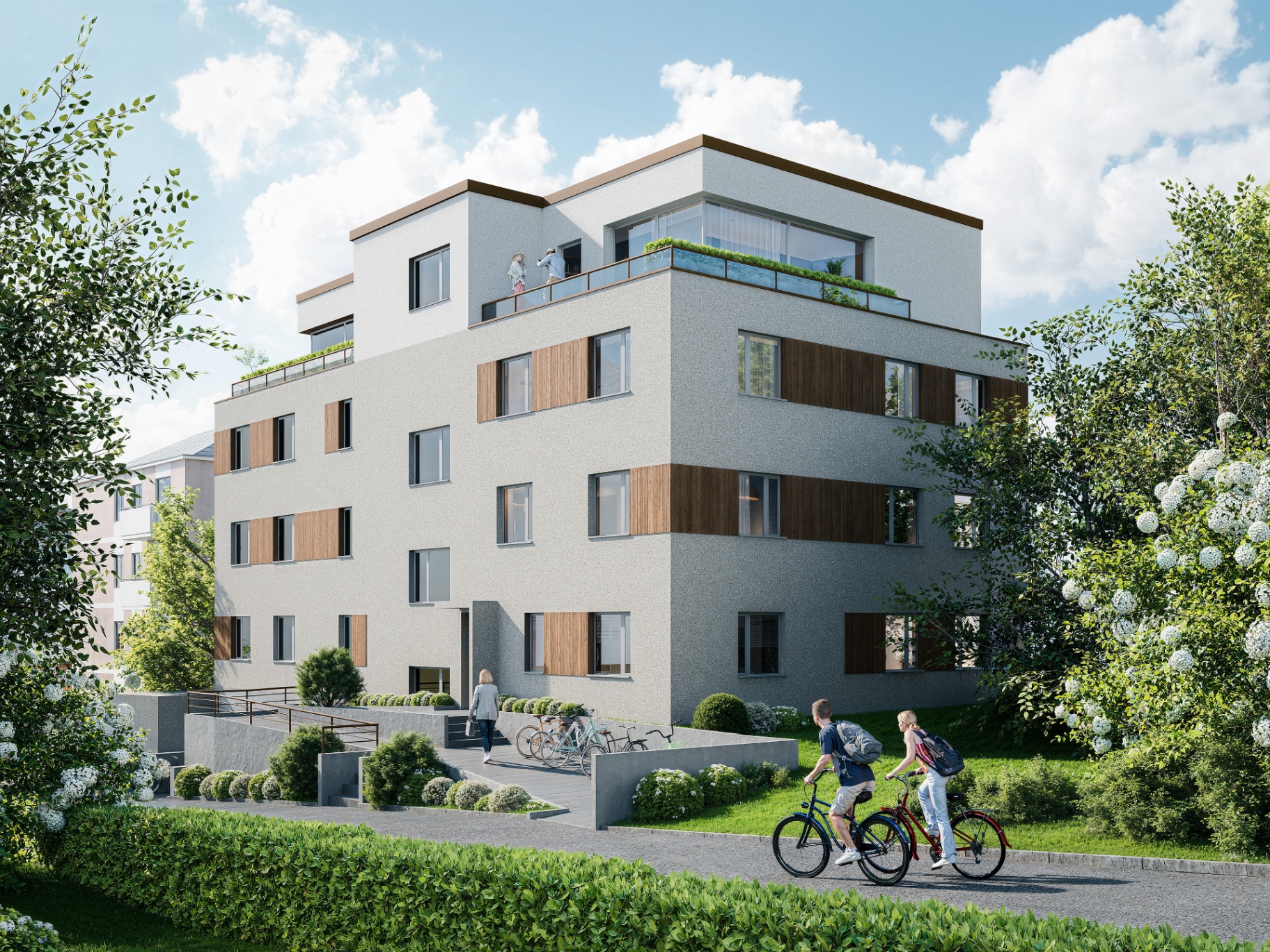 Rückansicht mit Garten