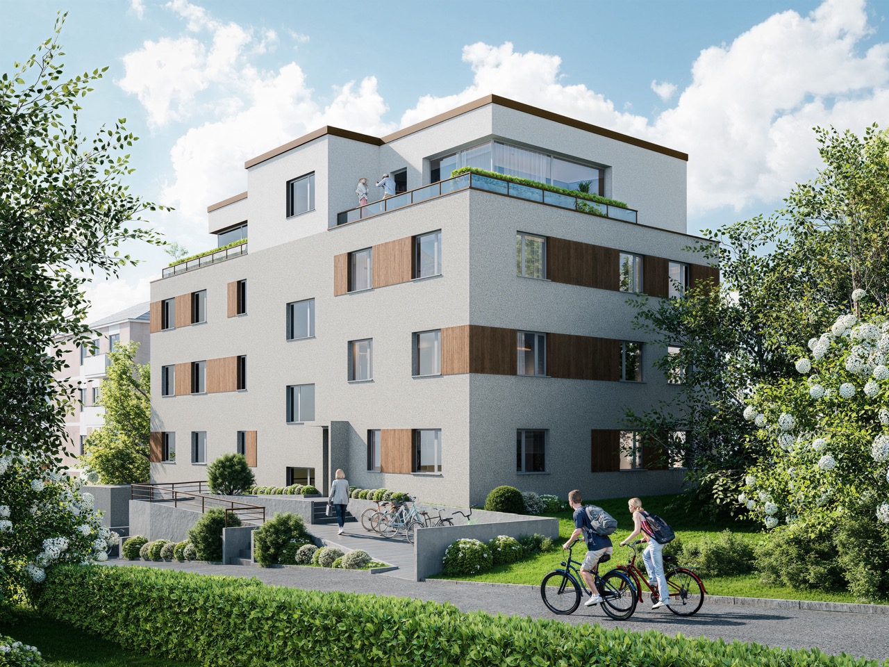 SEINSHEIM 3B Außenansicht — modernes Mehrfamilienhaus in Würzburg-Frauenland